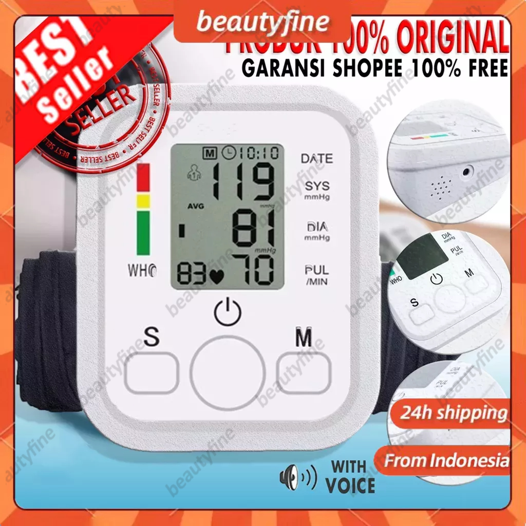 【Penjual Lokal】Alat Tensi Darah Otomatis Tensi Meter Pengukur Tekanan Darah Tensimeter Digital Otoma
