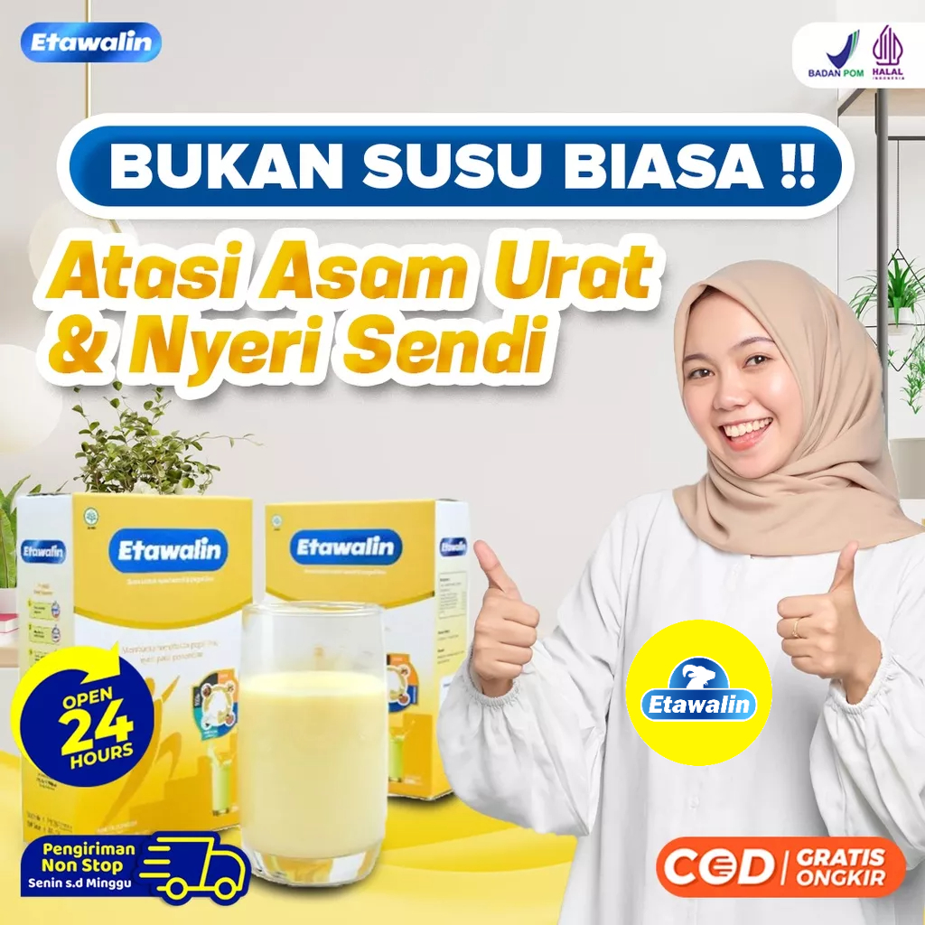 Etawalin – 100% ORI Susu Kambing Etawa Tingkatkan Kepadatan &amp; Kesehatan Tulang Sendi Susu Anti Pengapuran Sendi Asam Urat Rematik Reumatik Nyeri Sendi Cocok Untuk Lansia Medjool Store