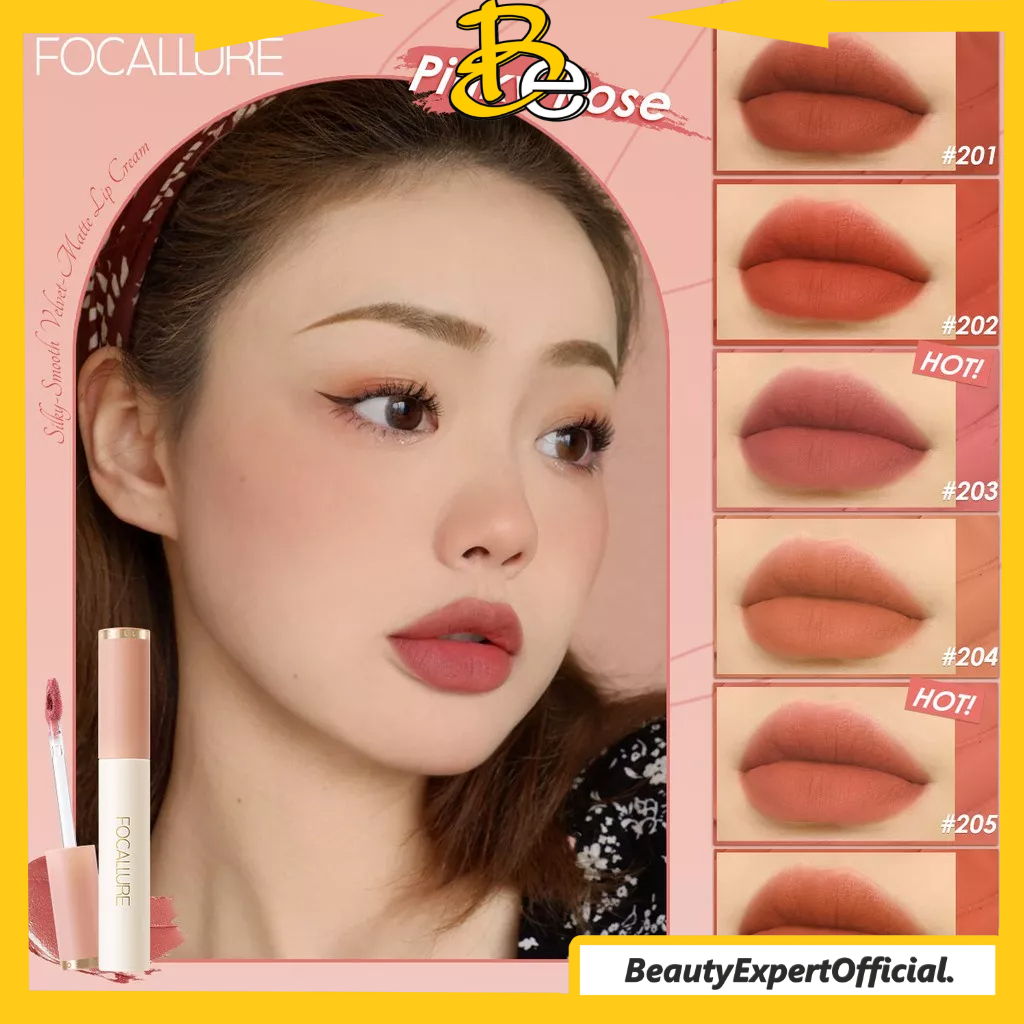 ⭐️ Beauty Expert ⭐️ Focallure Velvet Lip Cream - Matte Lip Glaze | FA196 Velvet Smooth LipGlaze #ConfidenceHalo