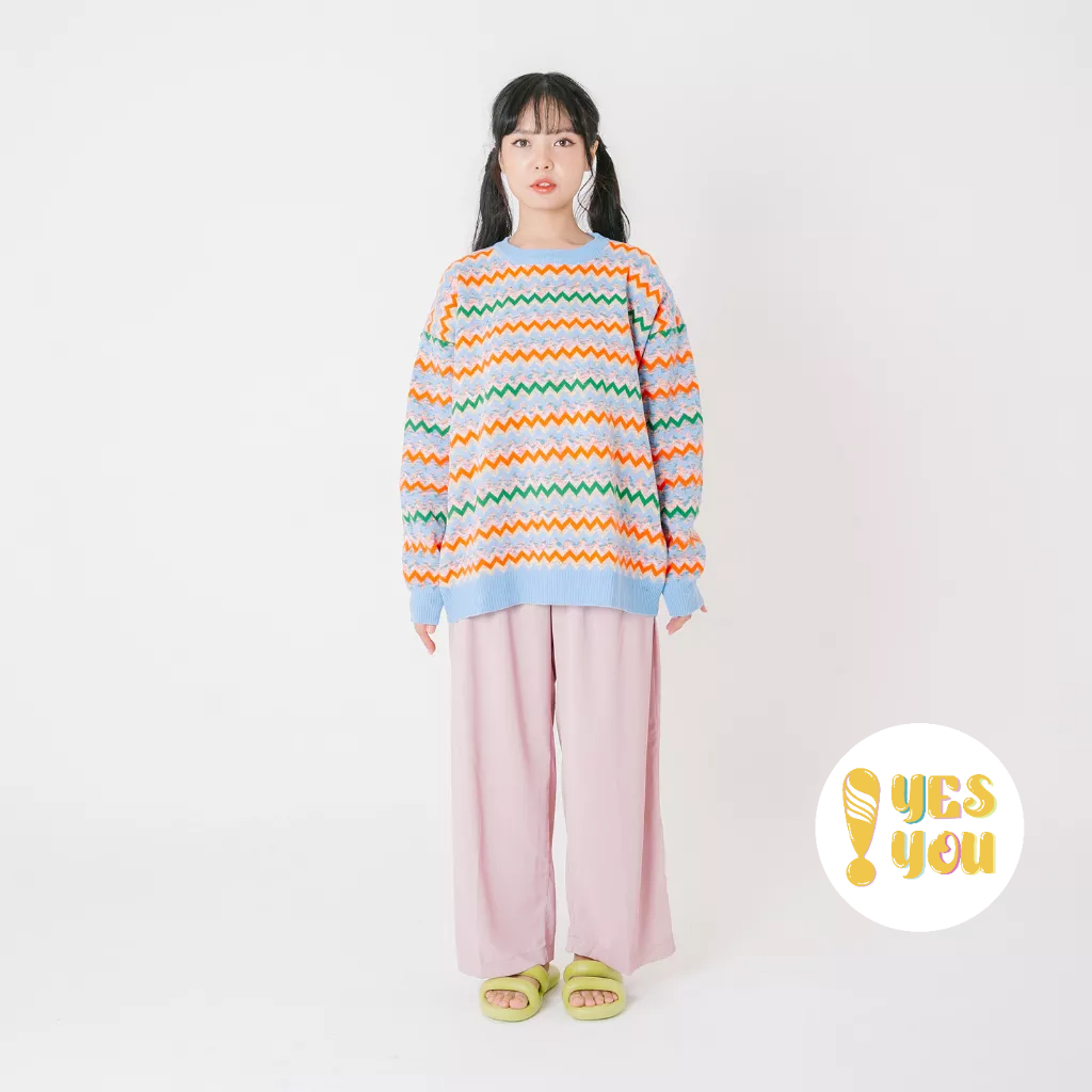 Yesyou Wave Woman Oversized Knitwear - All Size