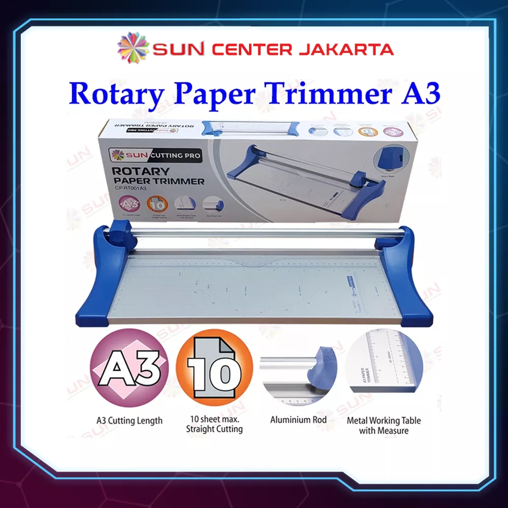 

Alat Potong Kertas Rotary A3 / A2 Vertikal ( 440 mm ) - Rotary Paper Cutter Trimmer CP-RT001A3
