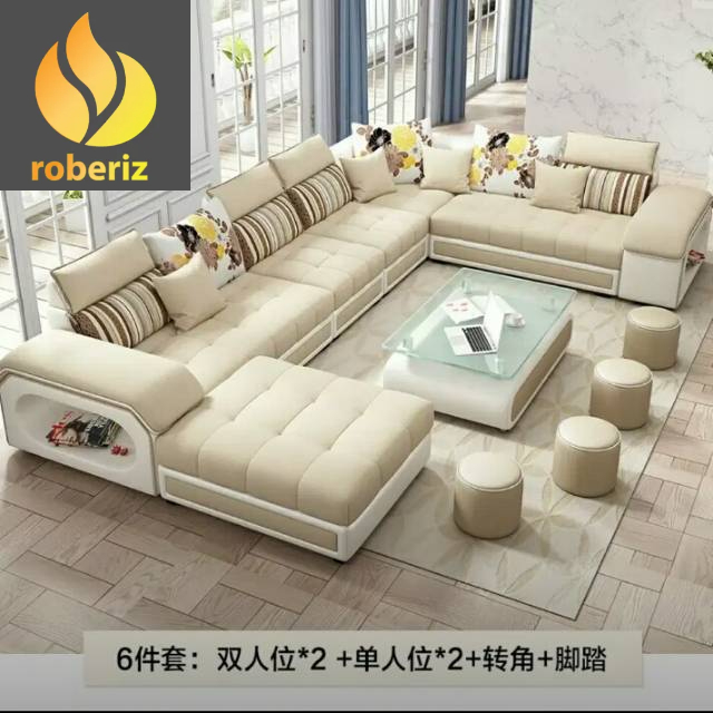 KURSI SOFA MINIMALIS LETTER U ( CUSTOM )