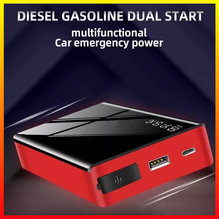 PowerBank Senter Indikator Digital Portable Charger Car Jump Starter 12V 20000mAh 500A LICHEERS R21 - 7CWB07BK