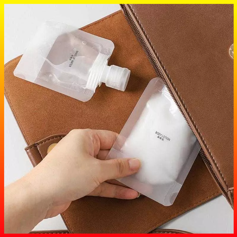 Kantong Plastik PET Tas Kemasan Bepergian Perjalanan Kosmetik Losion Sabun Cair Shampoo 50ml SYCA Z21 - 7CTP27TP