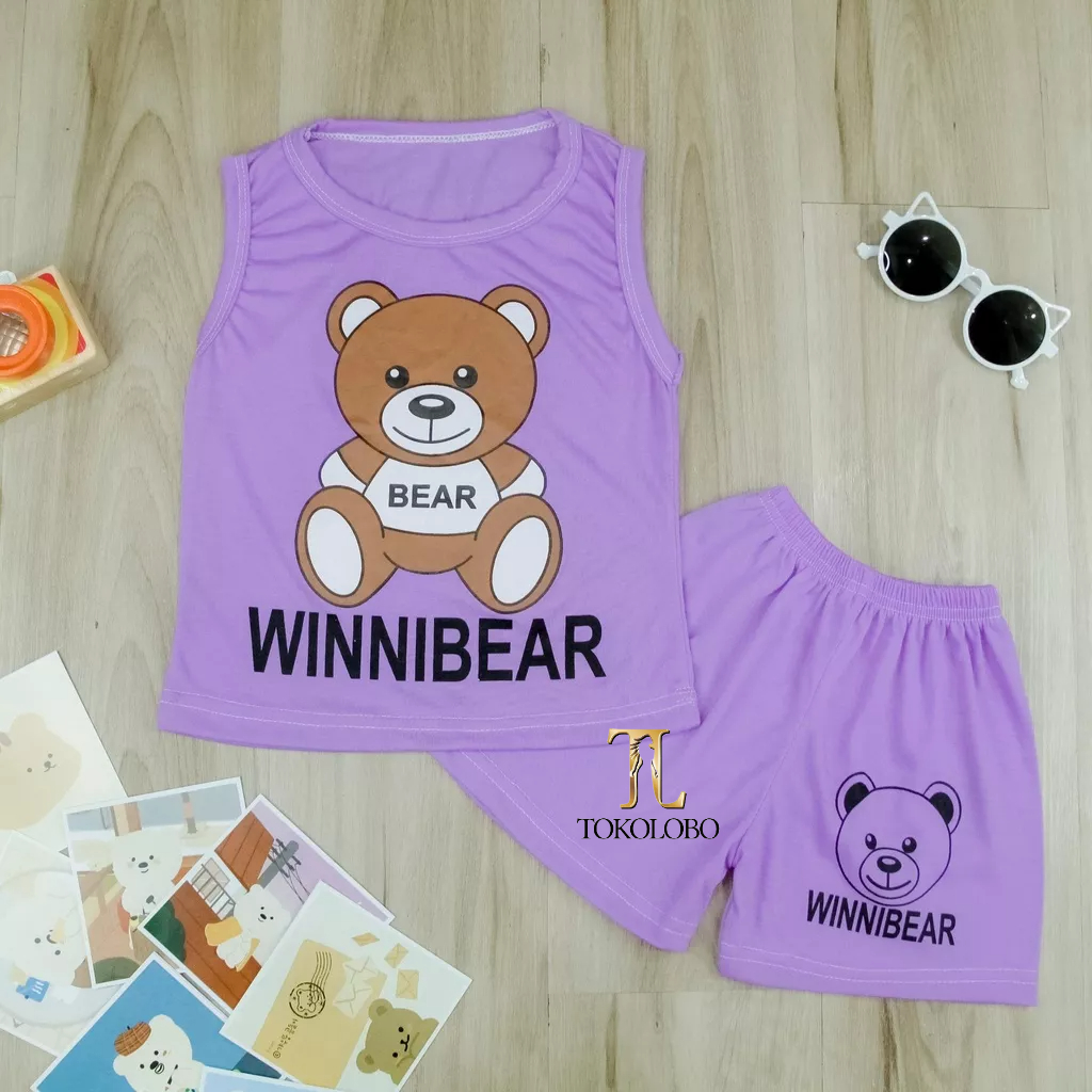 tokolobo Setelan Singlet Anak Winnibear