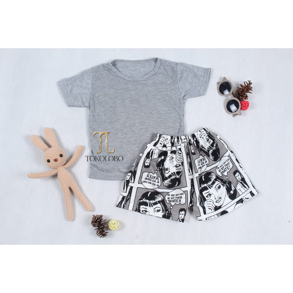 tokolobo SET ANAK HOTPANTS COMIC UNISEX