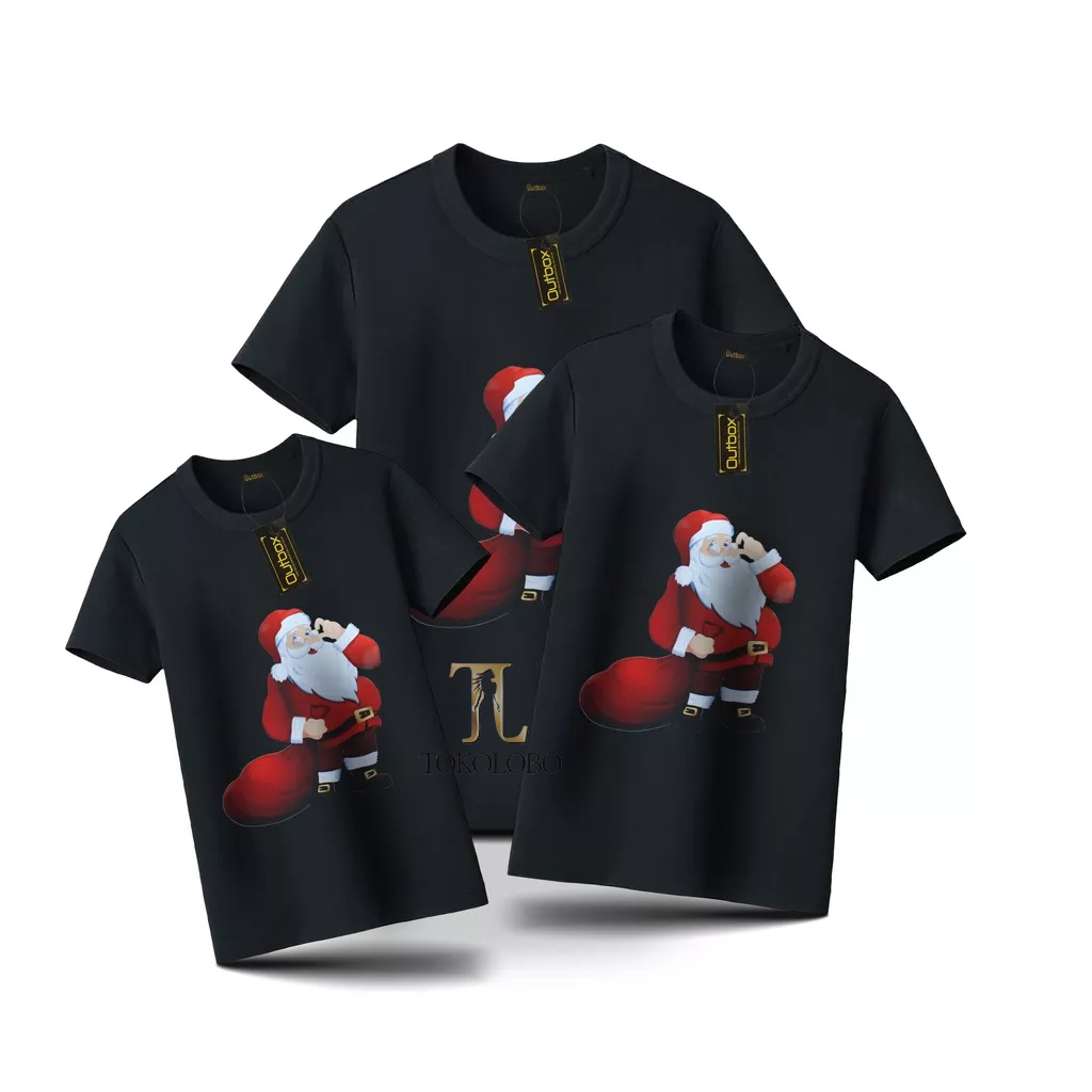 tokolobo T-SHIRT COUPLE SANTA GIFT DTF PRINTING (DIJUAL TERPISAH)