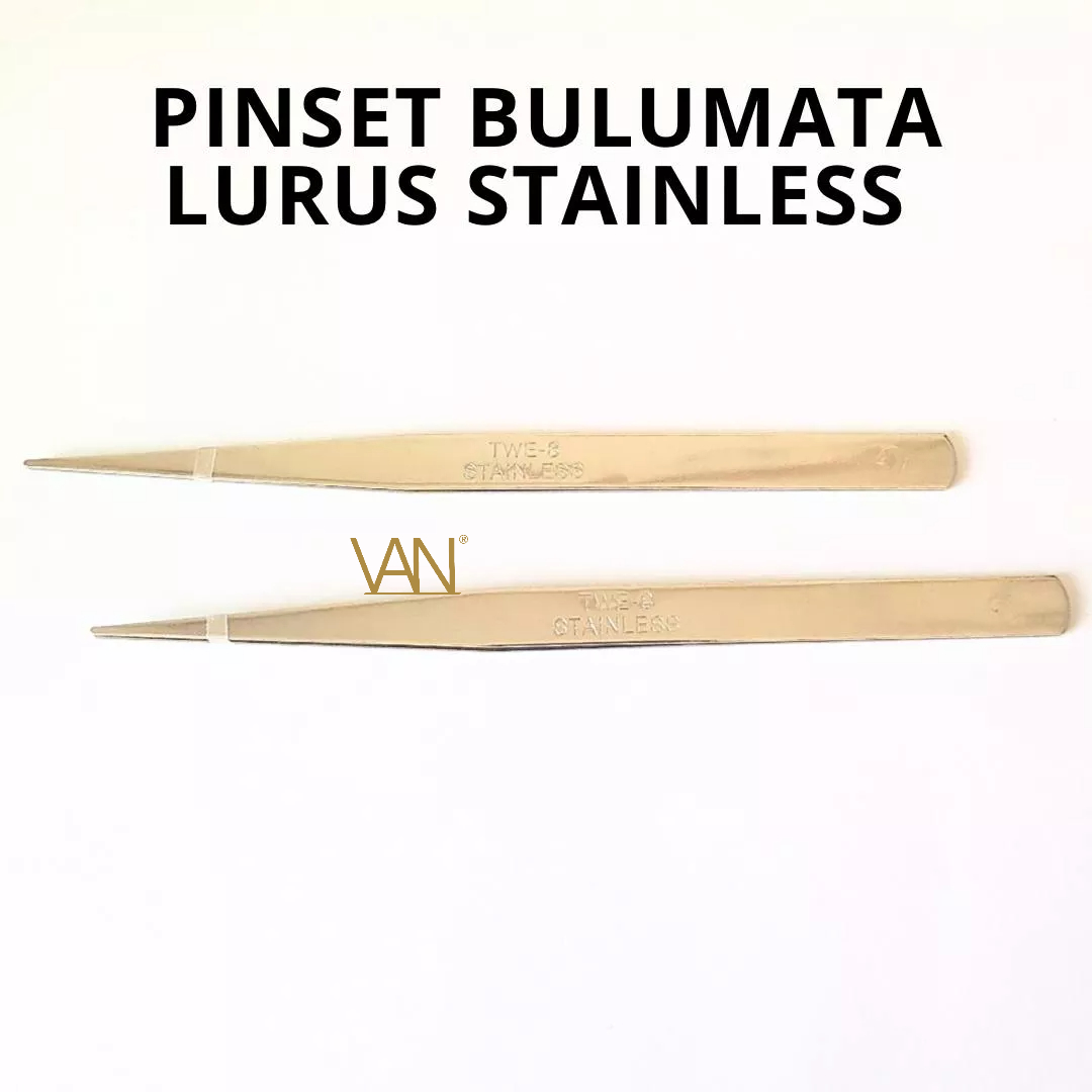 PINSET LURUS LANCIP TWEEZER / PINSET BULUMATA LURUS STAINLESS