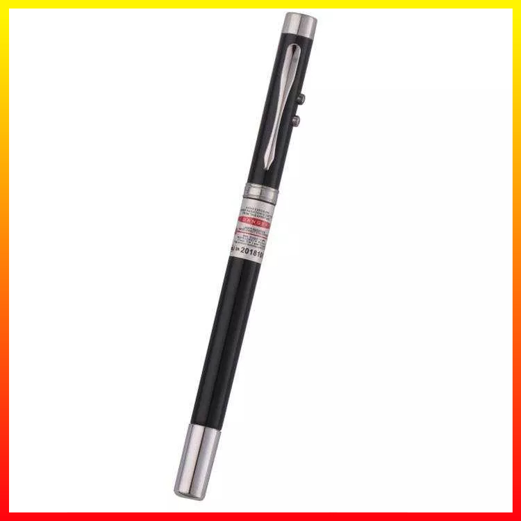 Pulpen Multifungsi Pena 5 In 1 Red Laser Pointer Retractable Antena Teleskopik Pengajaran Pointer Pena Magnet Senter Led Logam XL-14046 - 7RLP0BBK