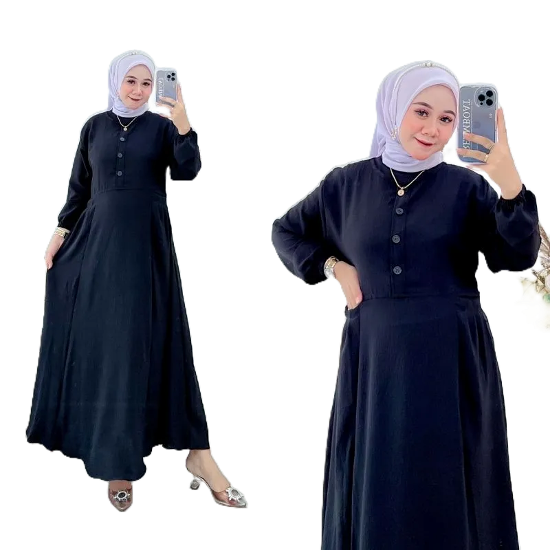 Gamis Lebaran Baju Wanita Dress Murah Import Modern Muslim Pakaian Fashion