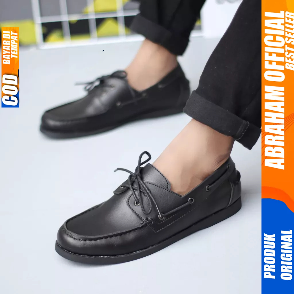 Sepatu Formal Hitam Kerja Pantofel Kulit Pu Pria