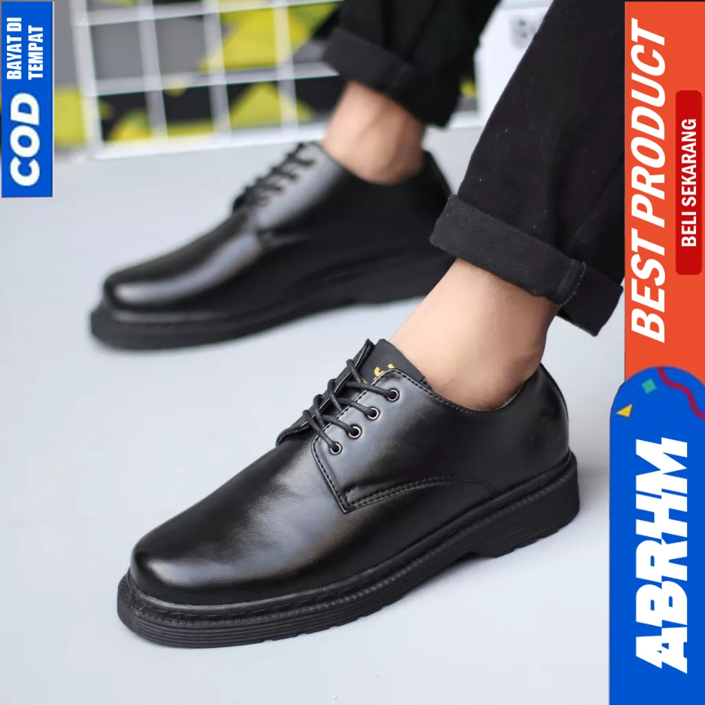 Sepatu Formal Pantofel Casual Docmart Hitam Kerja Pria