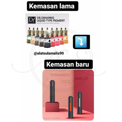 TINTA DR DRAWING CAIR TINTA SULAM ALIS DAN BIBIR MADE IN KOREA / PACKAGING BARU /cs lab penghapus sulam