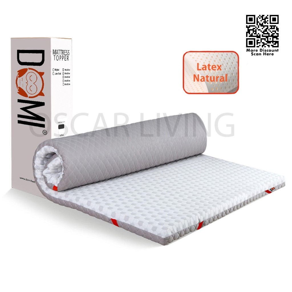 Domi LATEX Maxi Mattress Topper / Pelindung Kasur 8 cm Putih