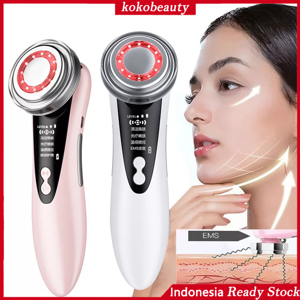 【Penjual Lokal】Alat Wajah Pemijat Alat Setrika Wajah Pemijat Perawatan Kulit Anti Anging Facial Massage Hot Cold Hammer Face Lift Devices Face Massager