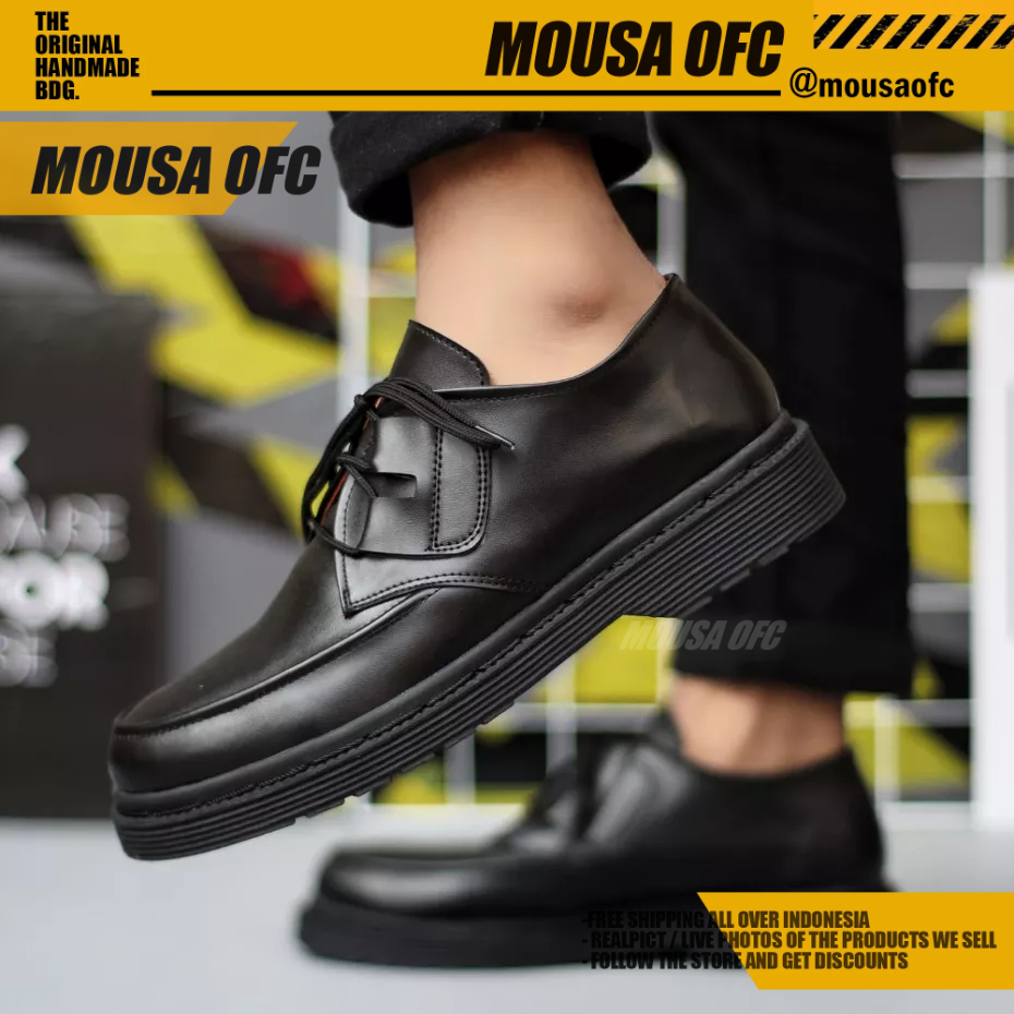 Sepatu Low Boots Docmart Pantofel Formal Hitam Pria