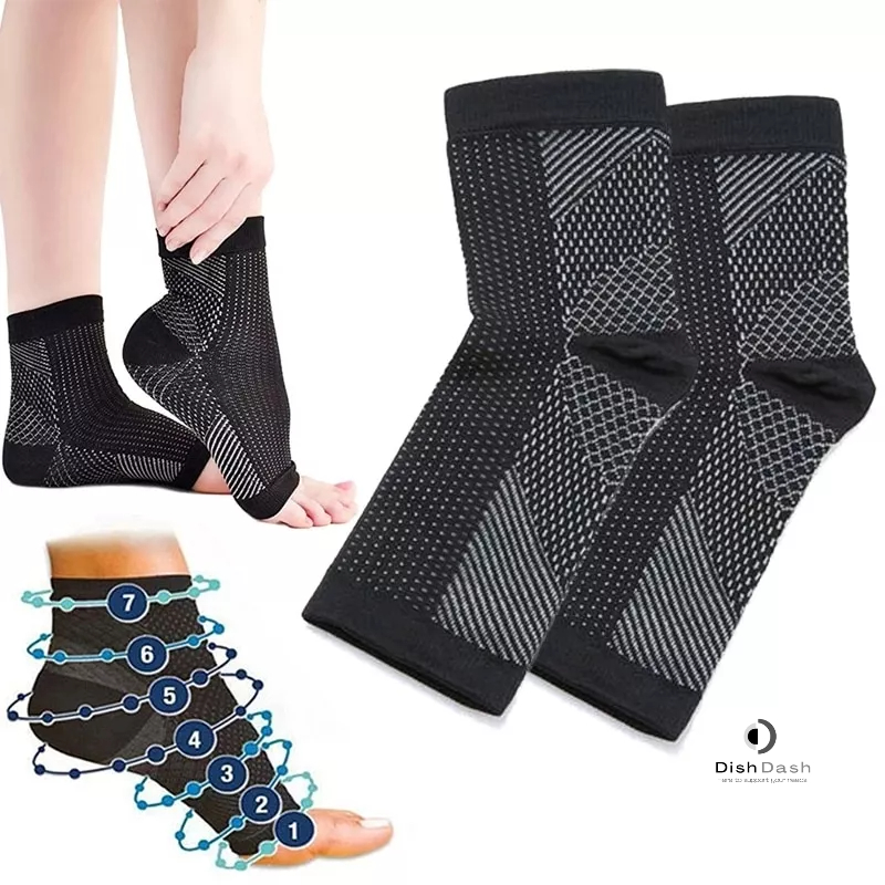 [BAYAR DI TEMPAT] 1 Pasang Kaos Kaki Olahraga Compression Support Angkle Support / Pelindung Tumit Anti Lelah / Anti Fatigue Compression Socks