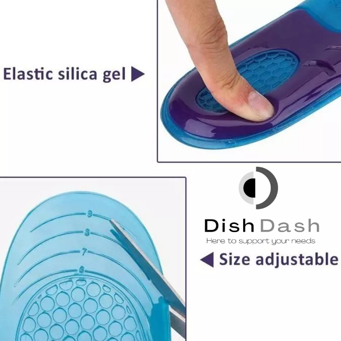 [BAYAR DI TEMPAT] 1 Pasang Insole Sepatu Gel Orthotic Arch Shock Anti Pegal Dan Sakit - Insole Sepatu NIKE