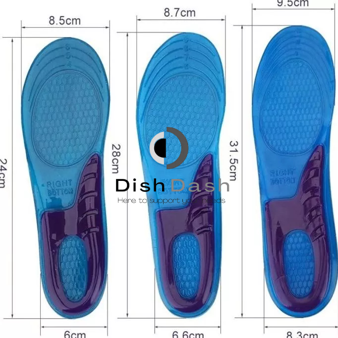 [BAYAR DI TEMPAT] 1 Pasang Insole Sepatu Gel Orthotic Arch Shock Anti Pegal Dan Sakit - Insole Sepatu NIKE