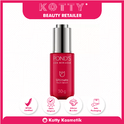 Kotty Kosmetik - PONDS SERUM WAJAH Anti Aging +Glowing Serum with Retinol&Niacinamide 30ml