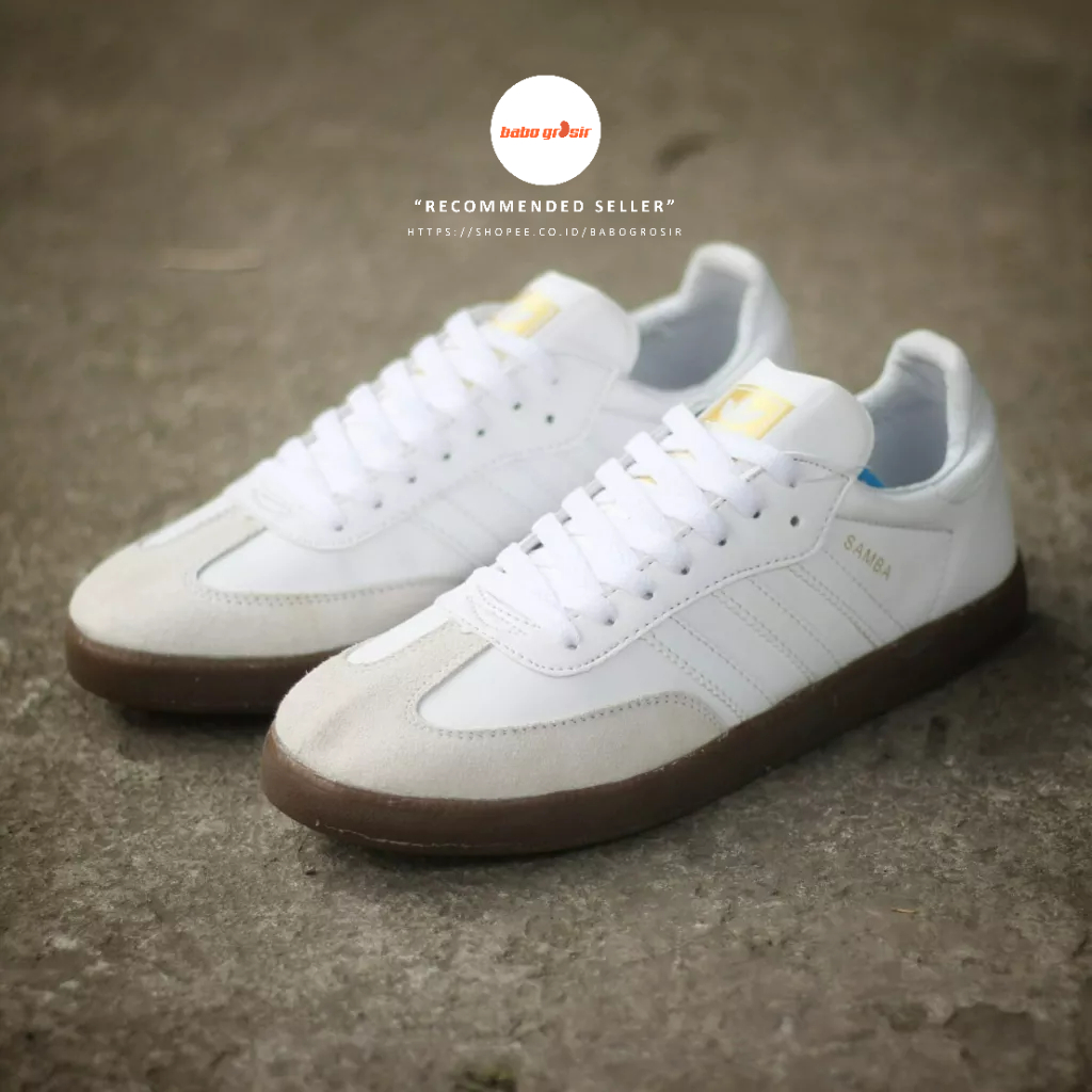 PROMO Sepatu Adidas Samba OG Full White Premium | Sneakers Pria dan Wanita, Harga Murah, Kualitas Mewah dan Terjamin