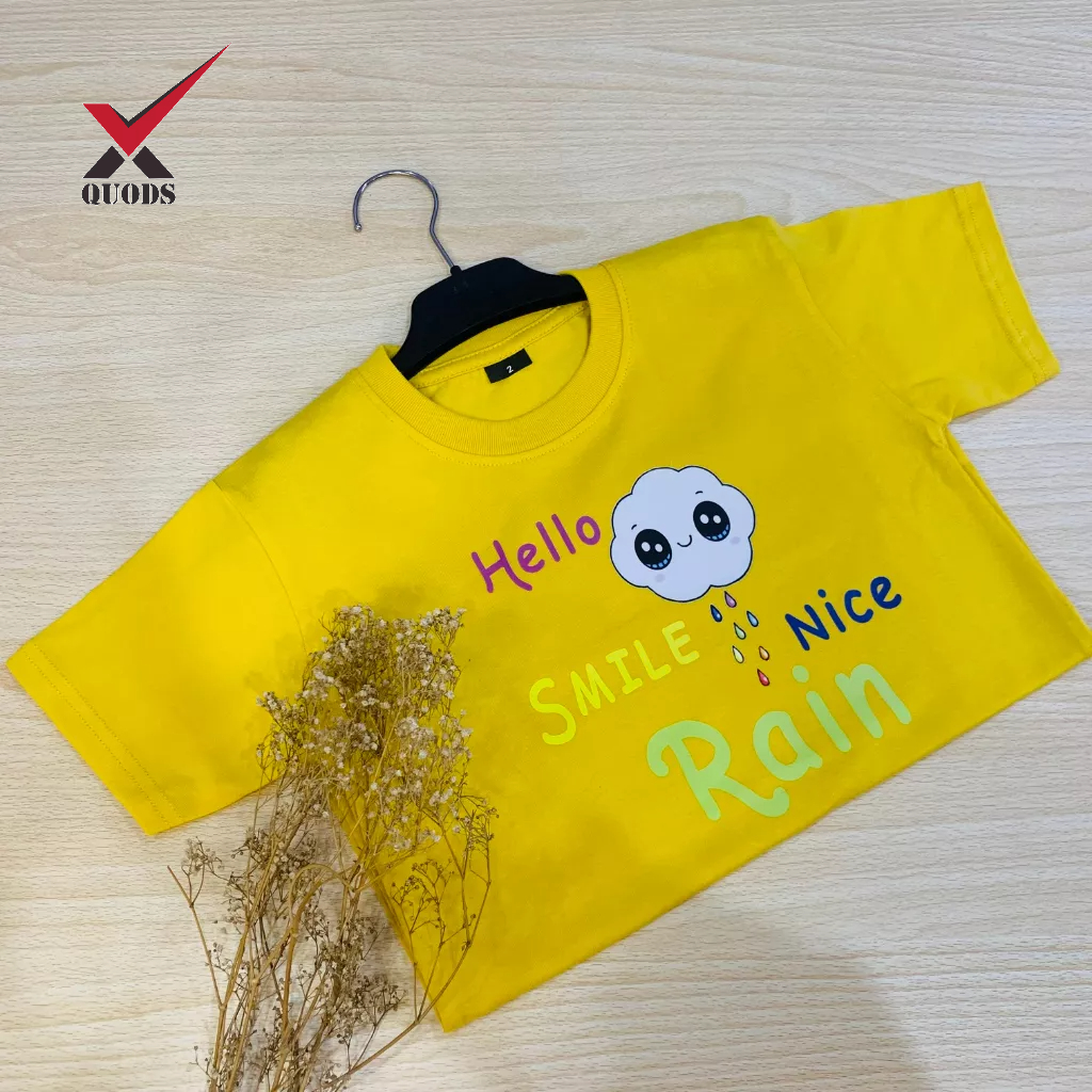 Kaos Anak Perempuan Smile Rain Nice by XQUODS