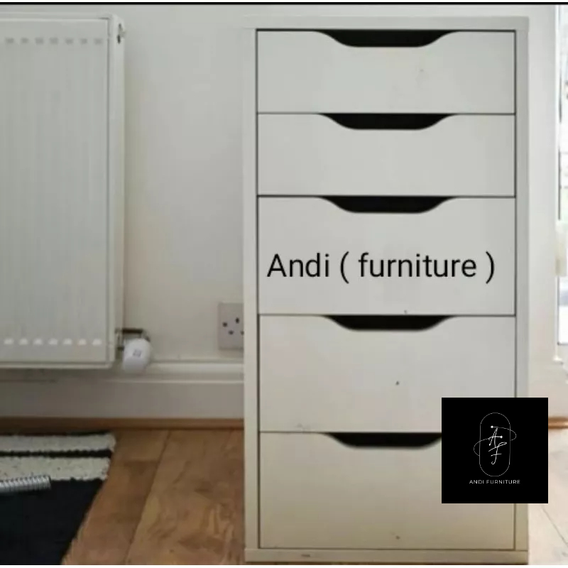 lemari laci nakas kayu mahoni modern