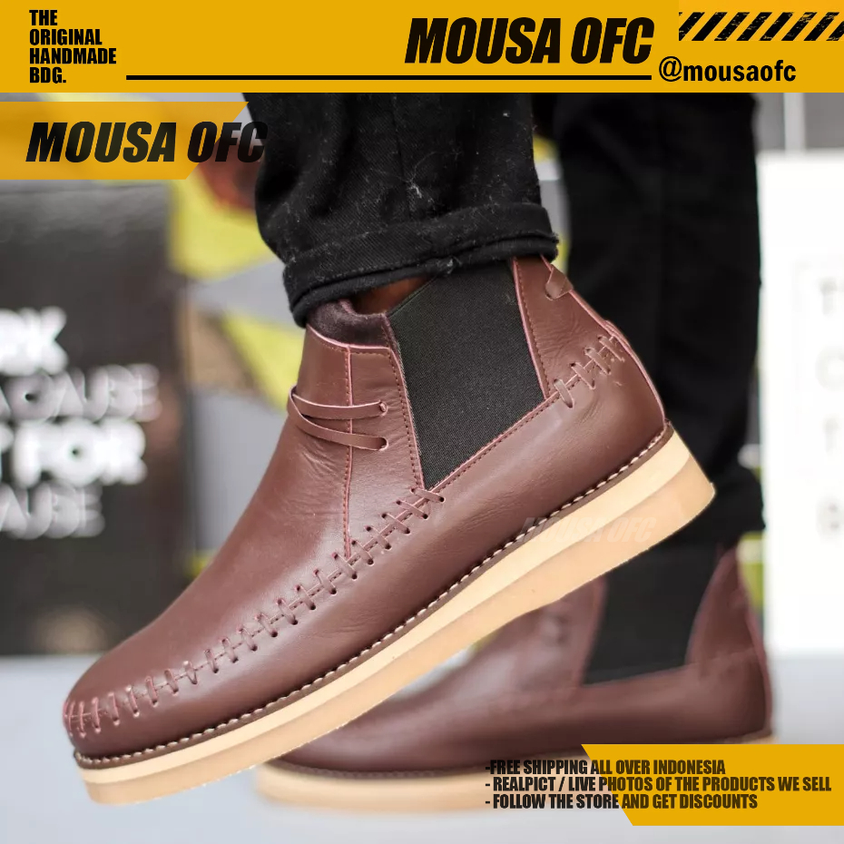 Sepatu Boots Pria Fashion Formal Kulit Asli