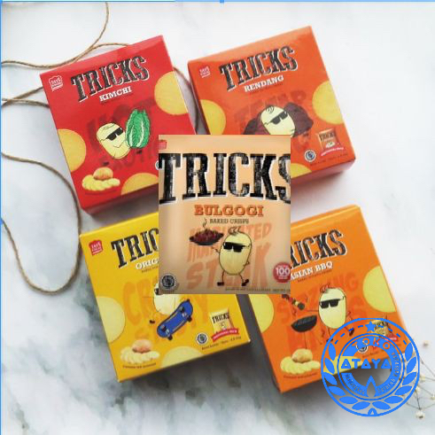 

(BOX) TRICKS Baked Crisps Snack Kentang (10 pcs x 18 gram) grosir toko snack