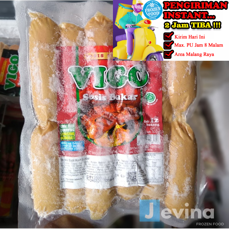 

Vigo Sosis Bakar (Sapi) 500gr Isi 12