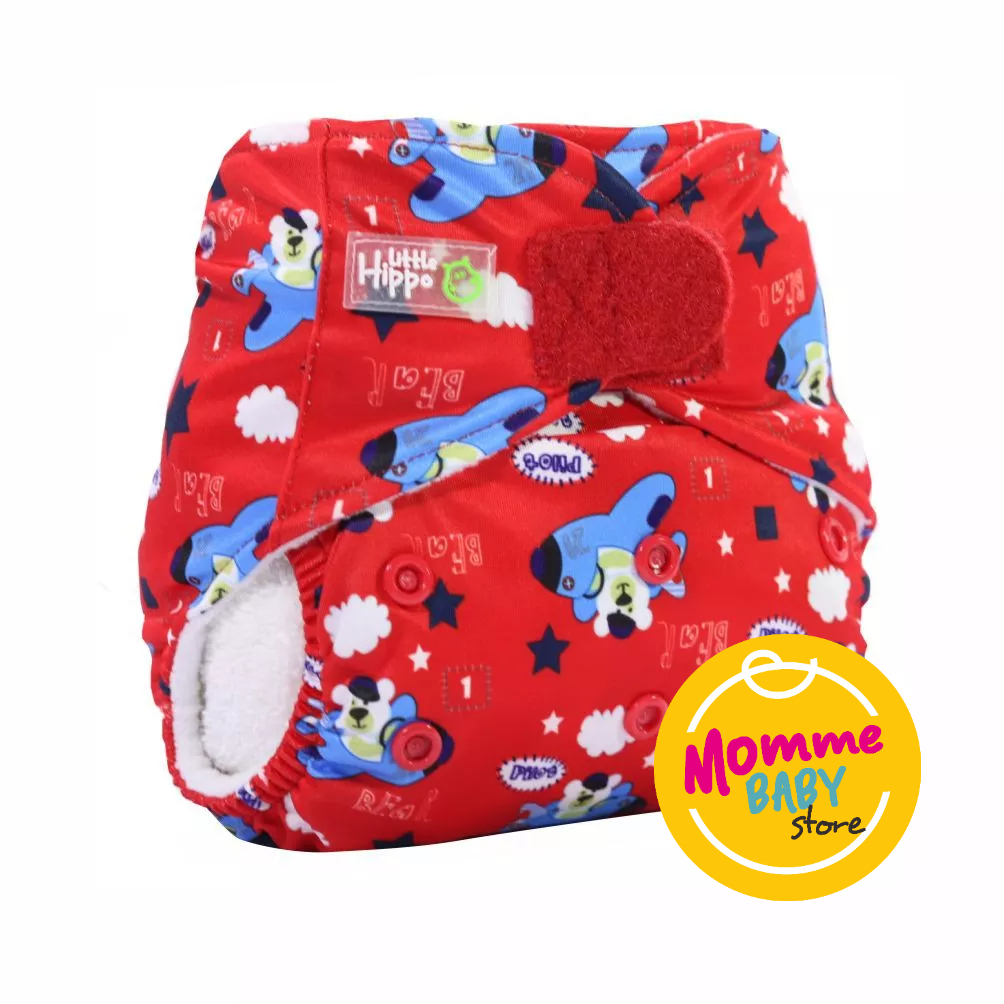 Clodi Popok Kain Bayi Little Hippo Easyfit Red Bear Clodi Popok Kain Premium