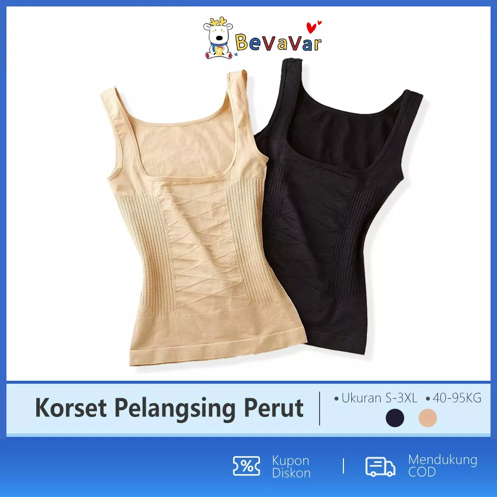 BEVAVAR Korset Pelangsing Pengecil Perut Wanita Shapewear