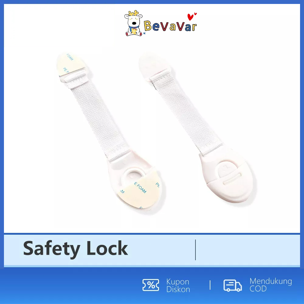 BEVAVAR Kunci Pengaman Pintu Laci/Kunci Lemari Pakaian Kulkas Baby Safety Lock