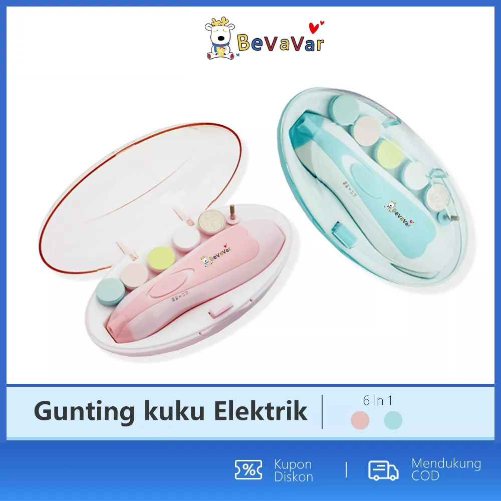 BEVAVAR Multifungsi Gunting Kuku Bayi Elektrik / Nail Trimmer Bayi Set