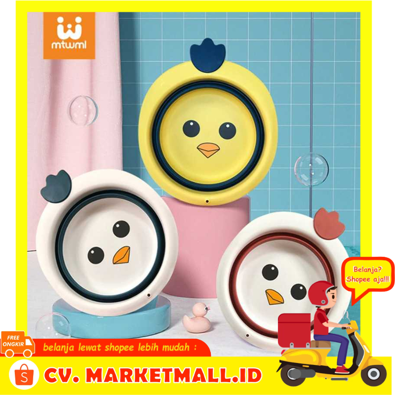 Plastik Baskom Wastafel Washbow Portabel Desain Lipat Untuk Bayi Dan Anak-Anak MTWML HL-01 - 7RHAKPYL
