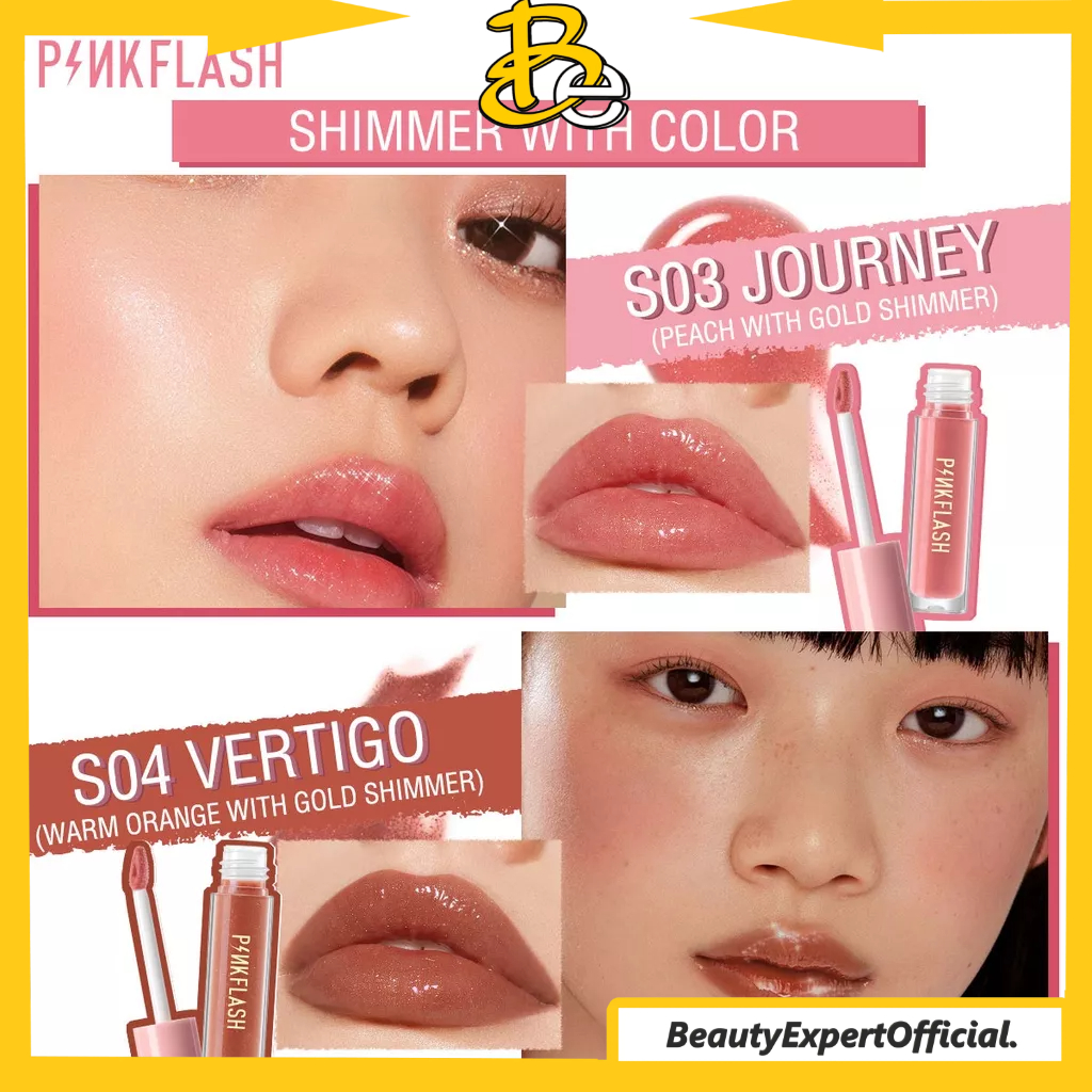 ⭐️ Beauty Expert ⭐️ PINKFLASH OhMyGloss Lasting Glossy Lipgloss PF-L02 - Pink Flash Lipgloss