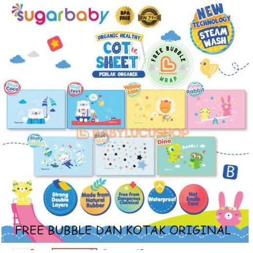 Perlak Bayi Sugar Baby Karet Alas Ompol Waterproof