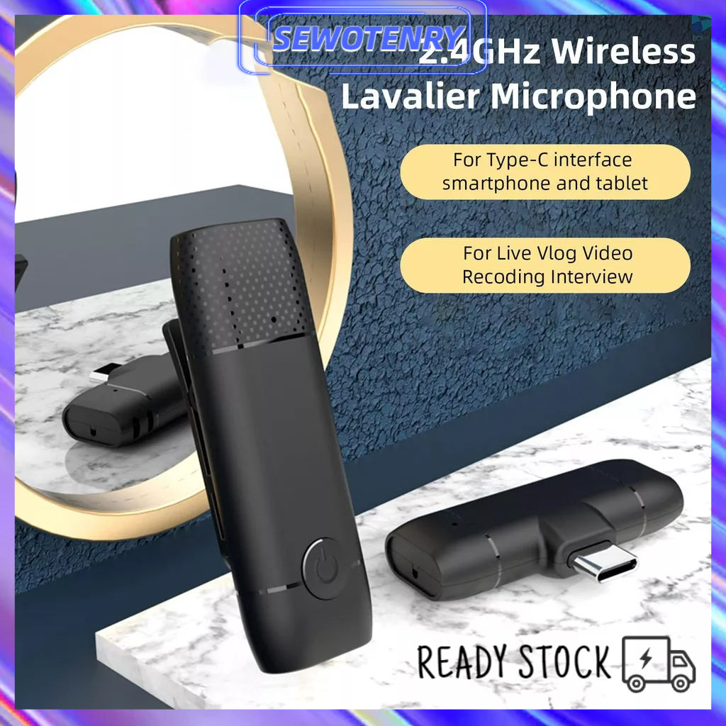 M9 Mikrofon Nirkabel Lavalier Mic Portabel Audio Video pembuatan Rekaman Wireless Microphone HP Klip Untuk IPhone Android Live Game Mobile