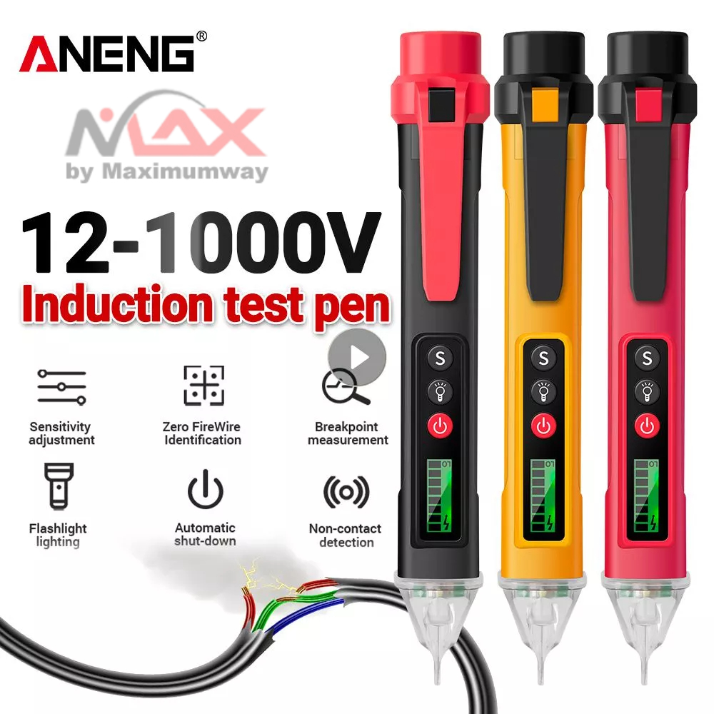 ANENG VC1010 Tespen Induksi non contact Induction Tester AC listrik PLN Voltage Alert Detector 12V-1