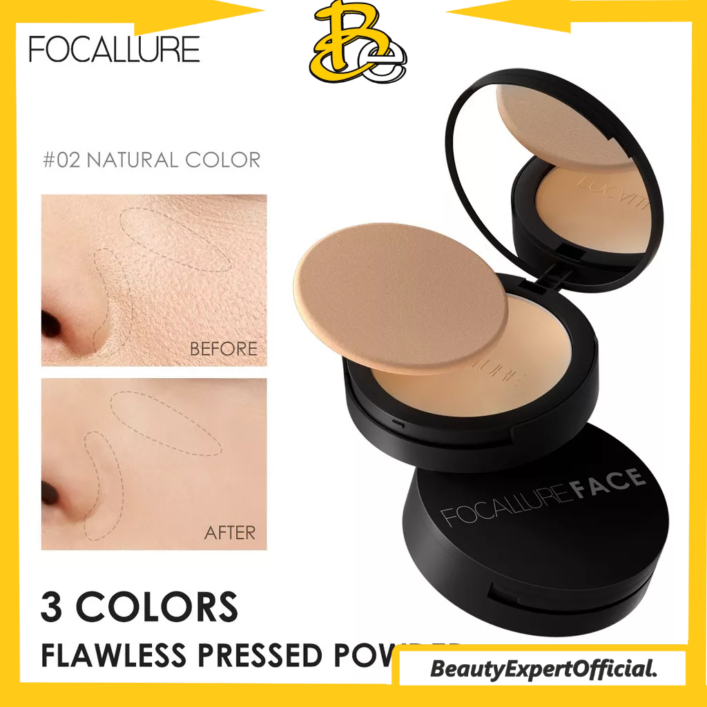 ⭐️ Beauty Expert ⭐️ FOCALLURE Oil-control Pressed Powder-Matte Bedak Padat