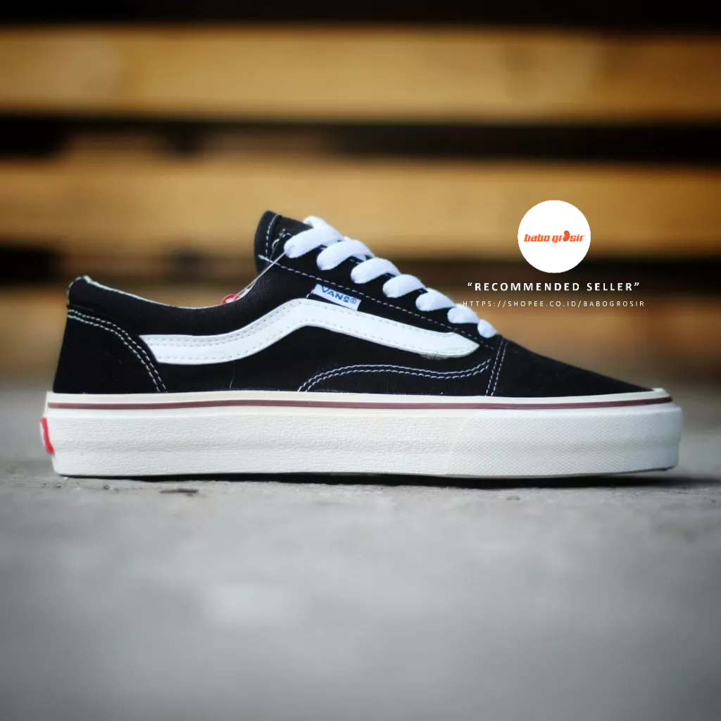 PROMO Sepatu Sneakers Pria Wanita | Vans Oldskool Black White Classic Brown Premium Import Quality Include Box, Waffle DT Anti Slip, Harga Termurah