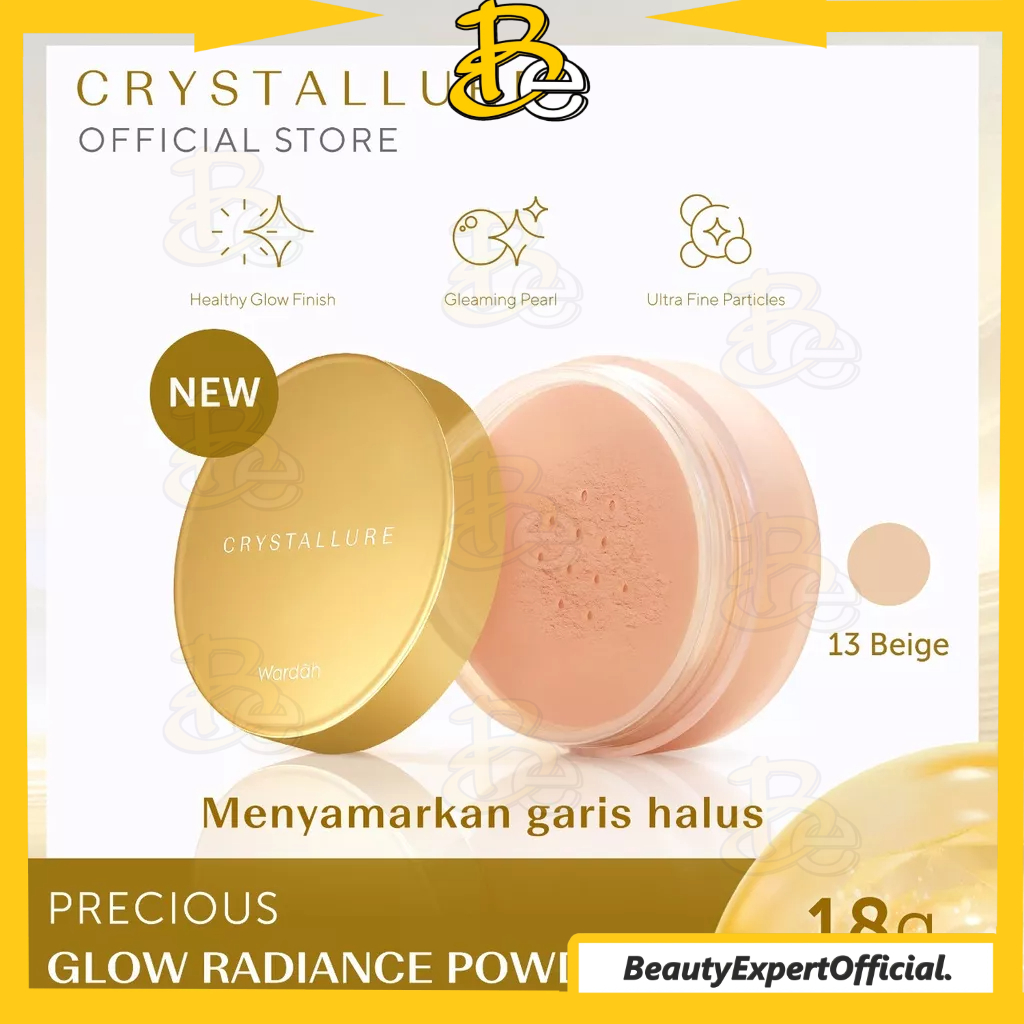 ⭐️ Beauty Expert ⭐️ Crystallure Precious Glow Radiance Powder 18g - Wardah Crystallure Bedak (Anti-aging benefit, samarkan garis halus)