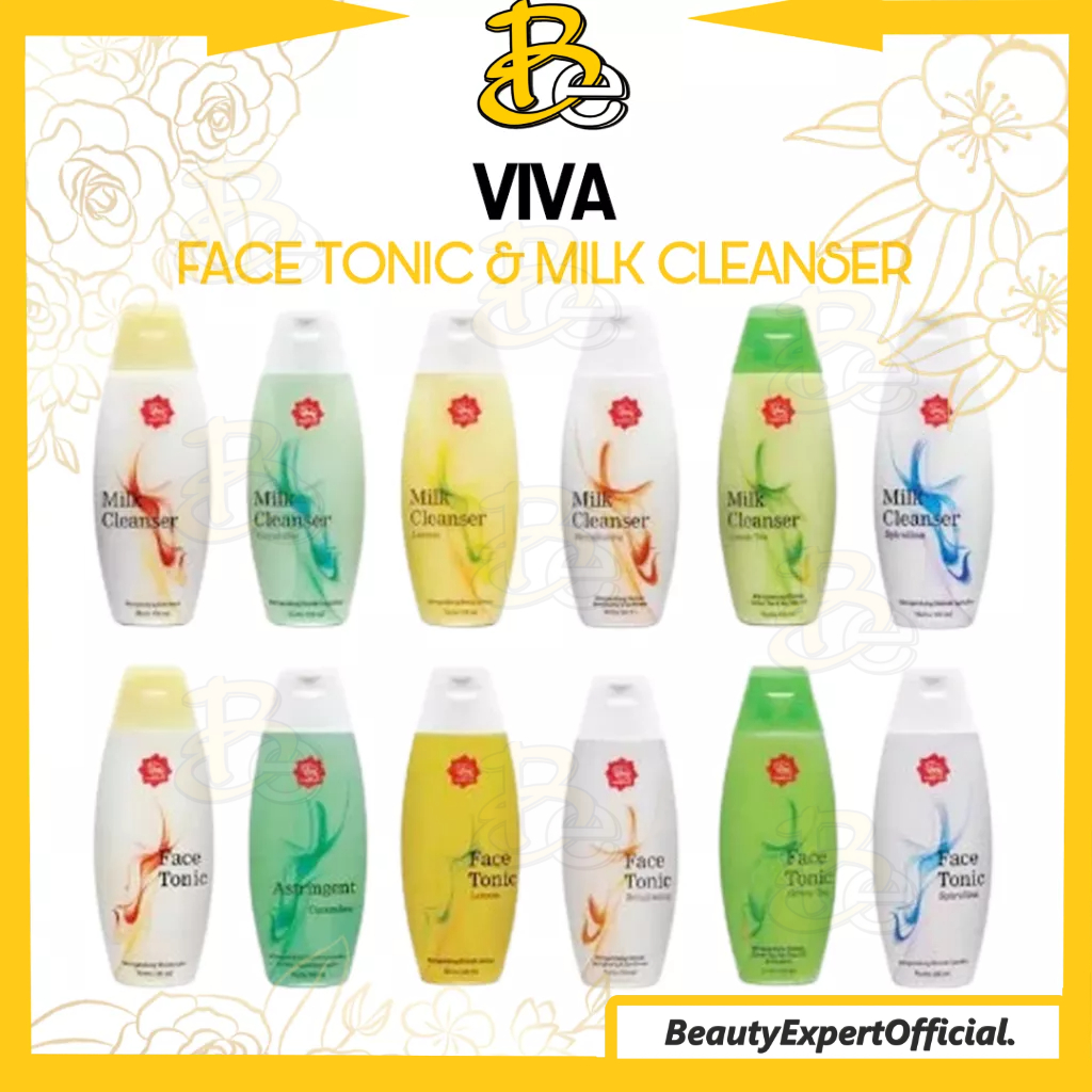 ⭐️ Beauty Expert ⭐️ VIVA MILK CLEANSER SUSU PEMBERSIH - VIVA FACE TONIC PENYEGAR TONER AIR MAWAR 100ML/200ML