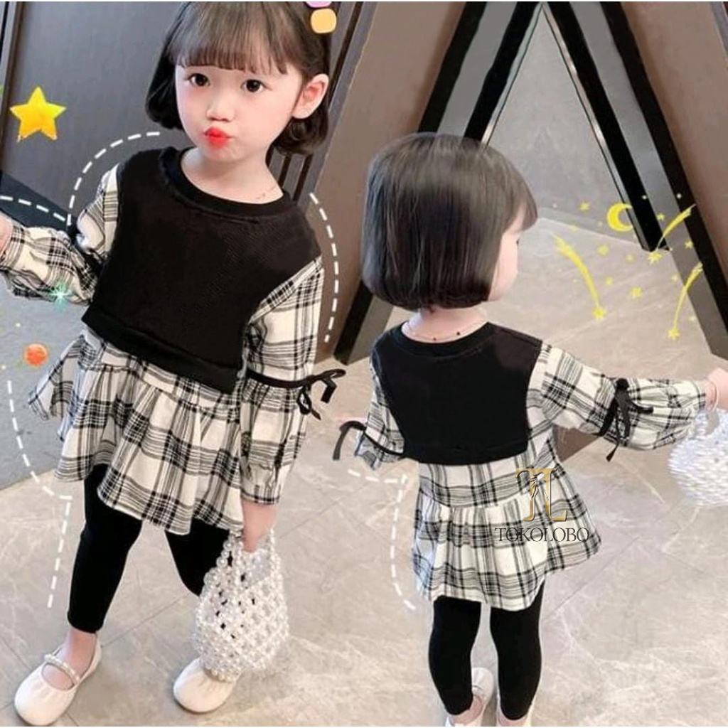 tokolobo Dress anak kerlita kotak