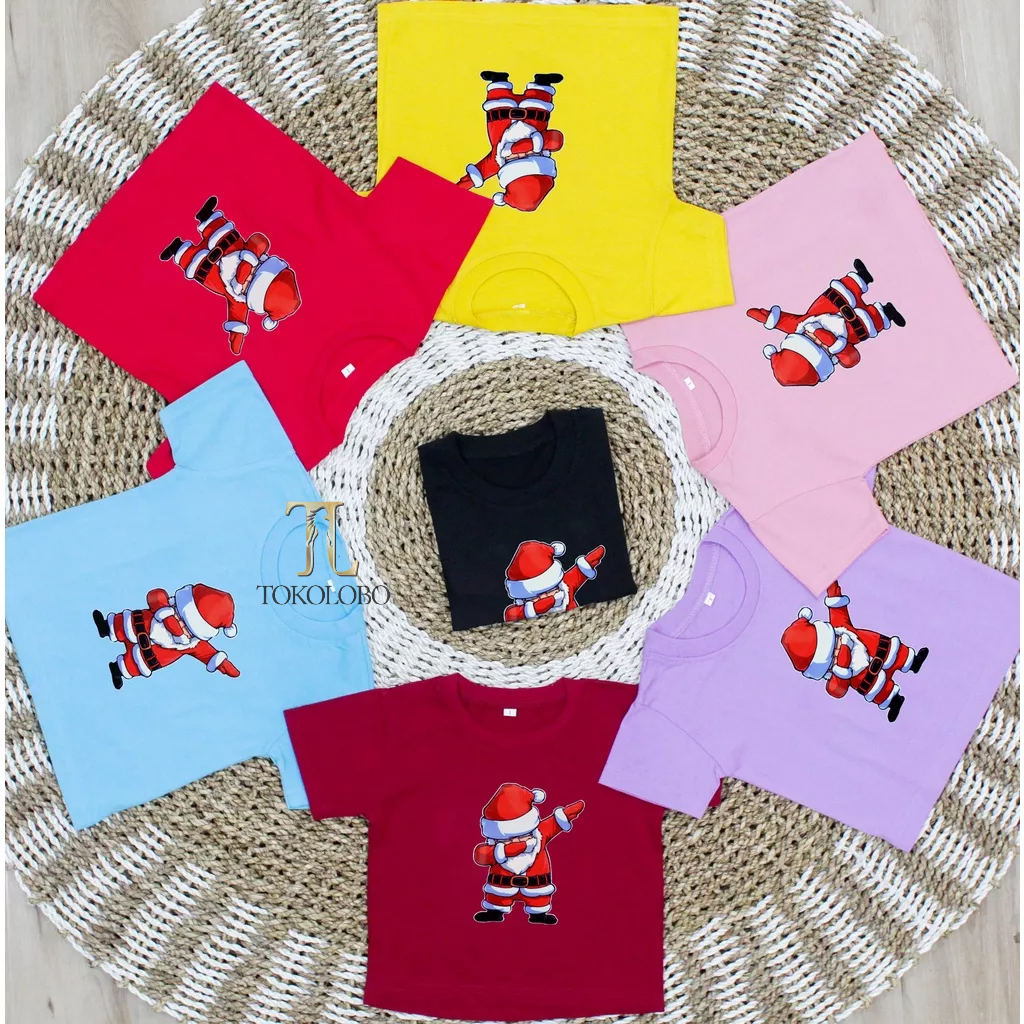 tokolobo Kaos Tshirt Santa Claus DAB DTF Print Size 6-10