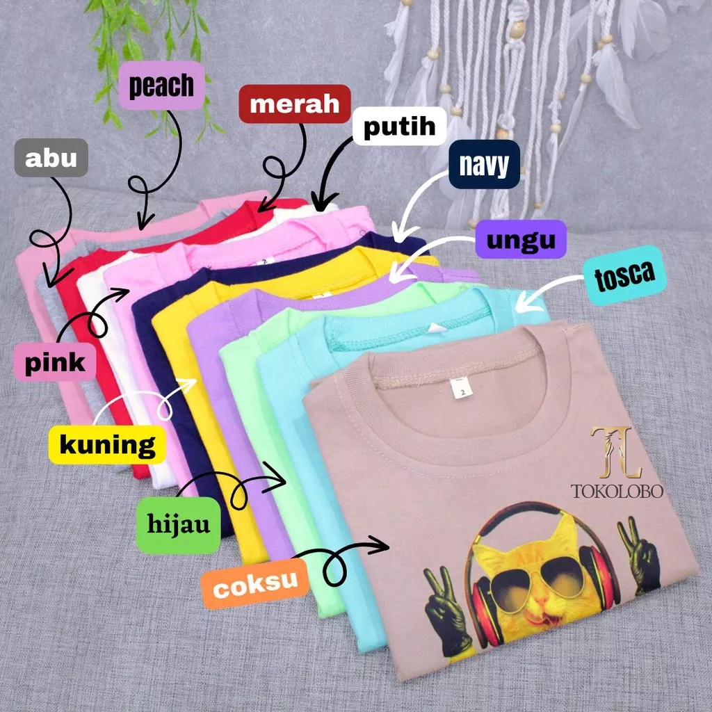 tokolobo Tshirt Anak Katze DTF Print (Size 6 - 10)