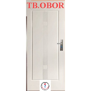 Pintu Baja Fortress Metal Door Eco Tipe 80.05 Motif Garis Warna Putih