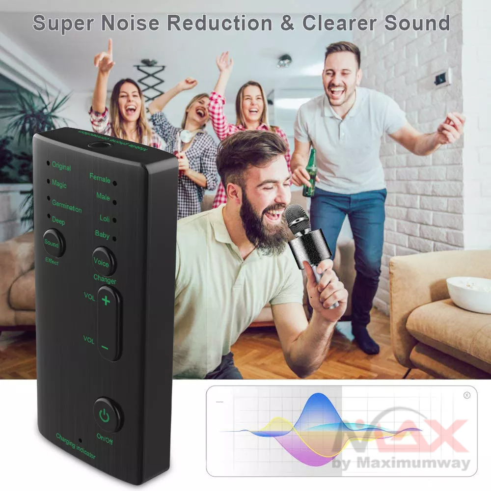 AE19 Voice Changer Ganti Suara Real Time Bisa semua Jenis HP &amp; Computer bisa untuk Voice Chat media sosial suara keluar seketika Real time Sound Changes Voice Changer Device Mobile Phone Portable Jack Sound Card Scream Sound Effects Machine