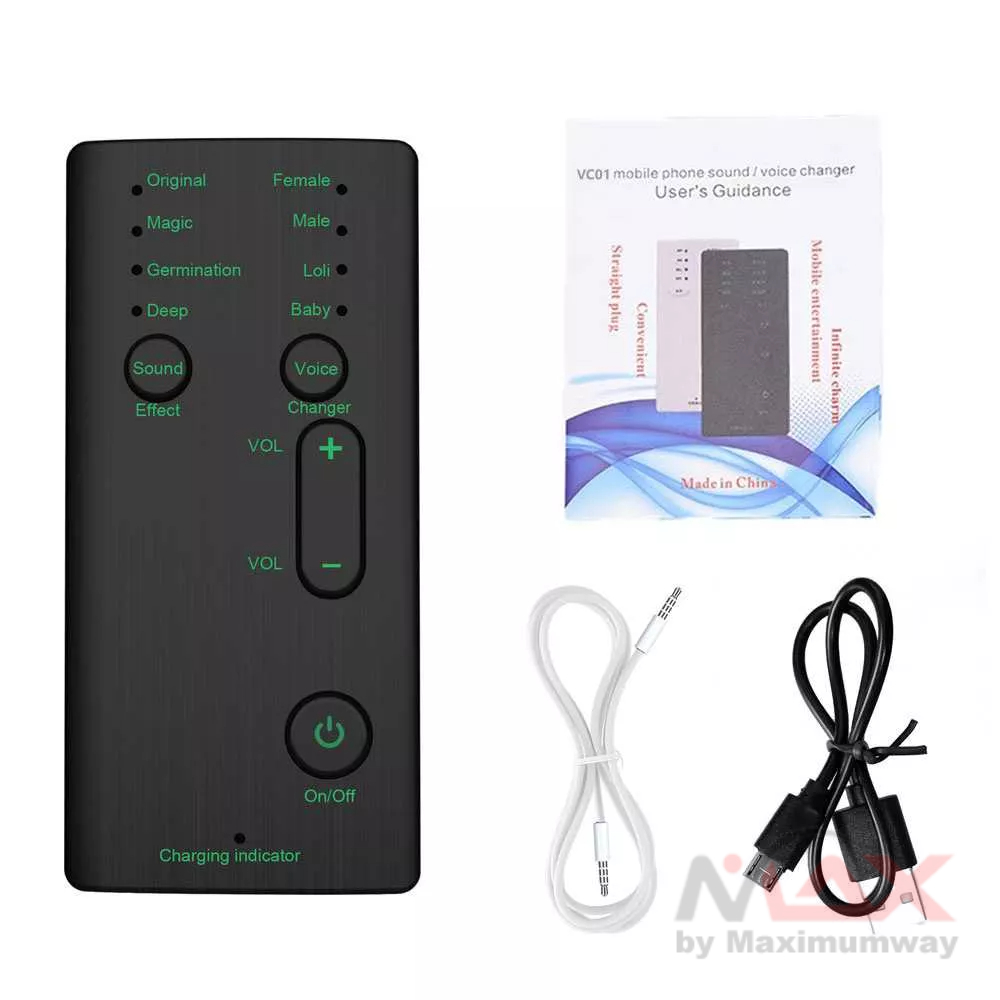 AE19 Voice Changer Ganti Suara Real Time Bisa semua Jenis HP &amp; Computer bisa untuk Voice Chat media sosial suara keluar seketika Real time Sound Changes Voice Changer Device Mobile Phone Portable Jack Sound Card Scream Sound Effects Machine