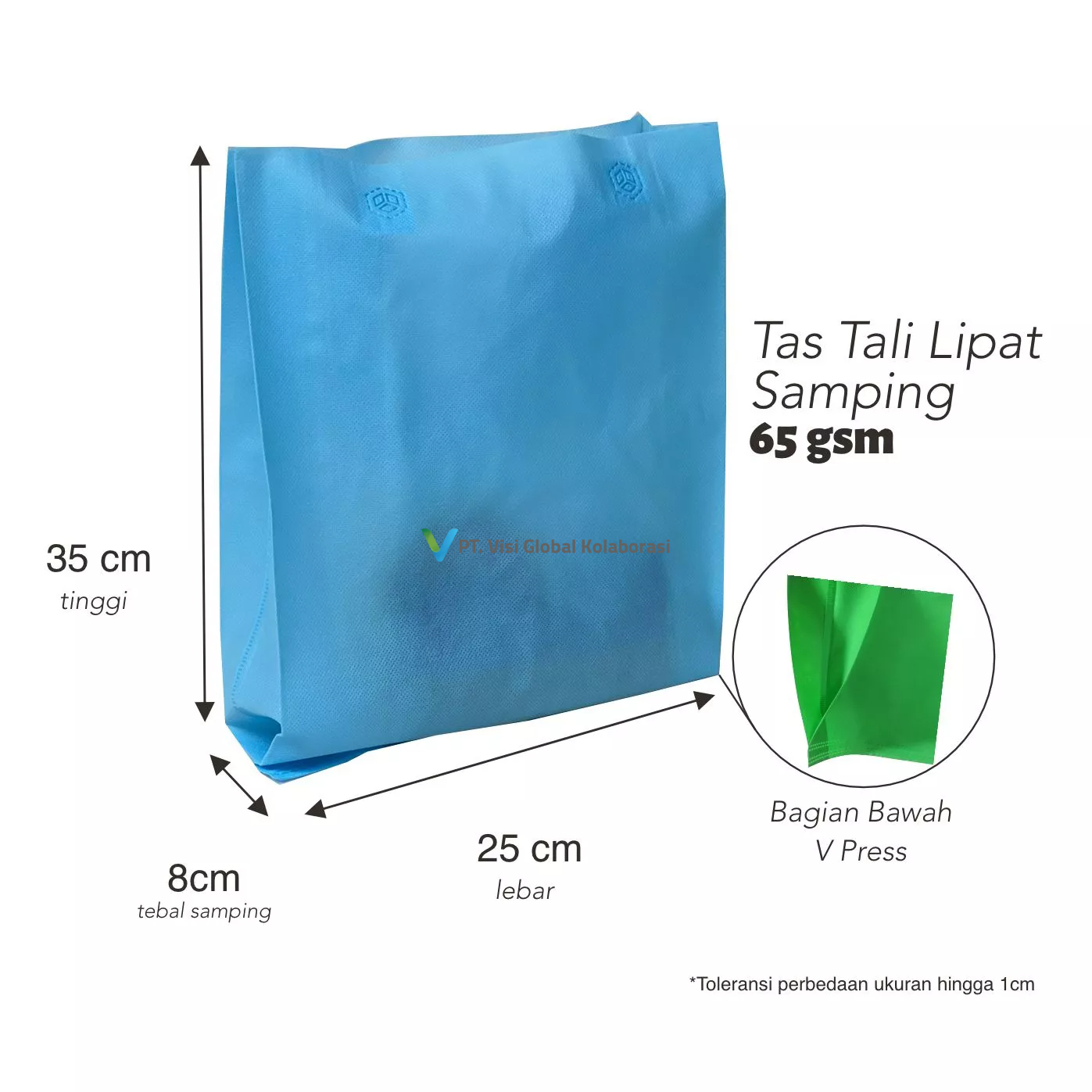 

Tas Pres Spunbond Goodiebag Handle 25x35x8cm Tas wedding / hajatan / ulang tahun/tahlilan